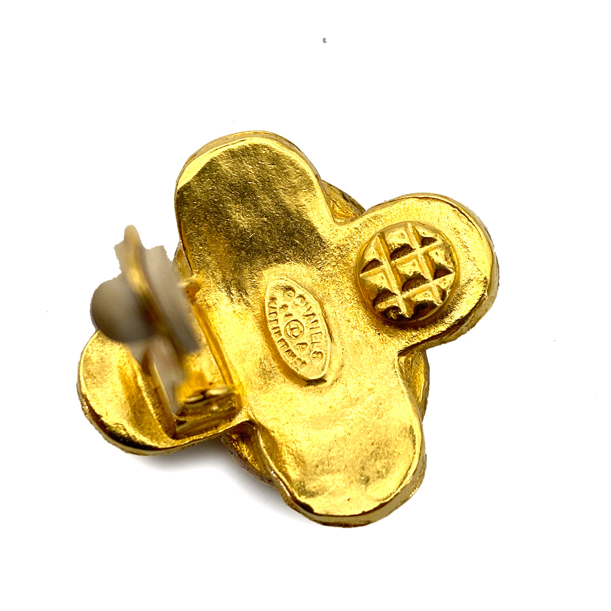 CHANEL VINTAGE EARRINGS COCOMARK CLOVER MOTIF ACCESSORY 94A 90255961