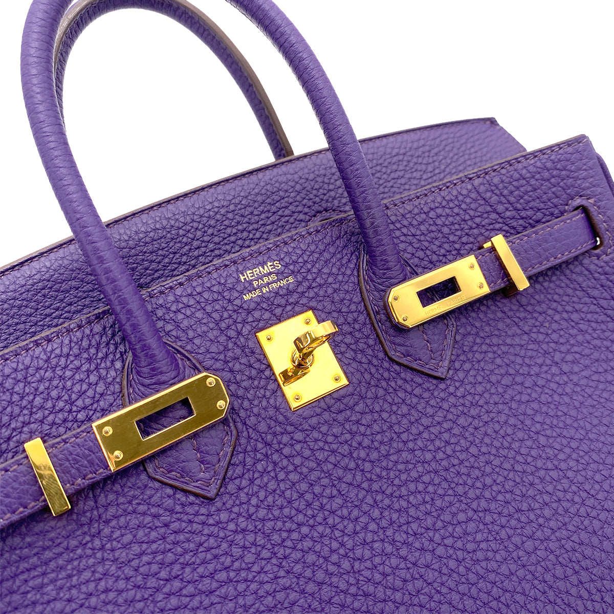 HERMES BIRKIN 25 IRIS TOGO HAND BAG □N 90255369
