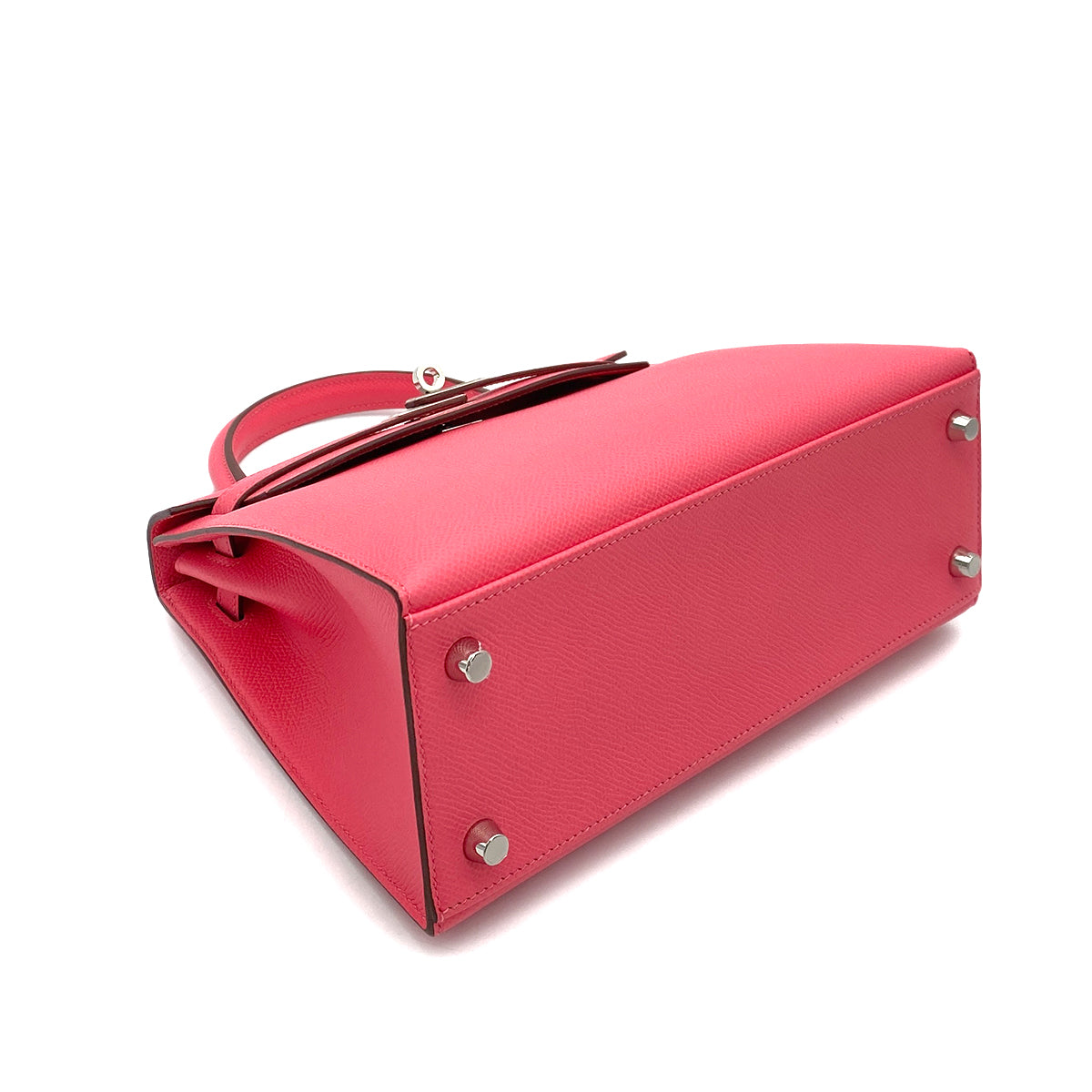 HERMES KELLY 25  SELLIER ROSE AZALEE EPSOM HAND SHOULDER BAG SHW B 90256404