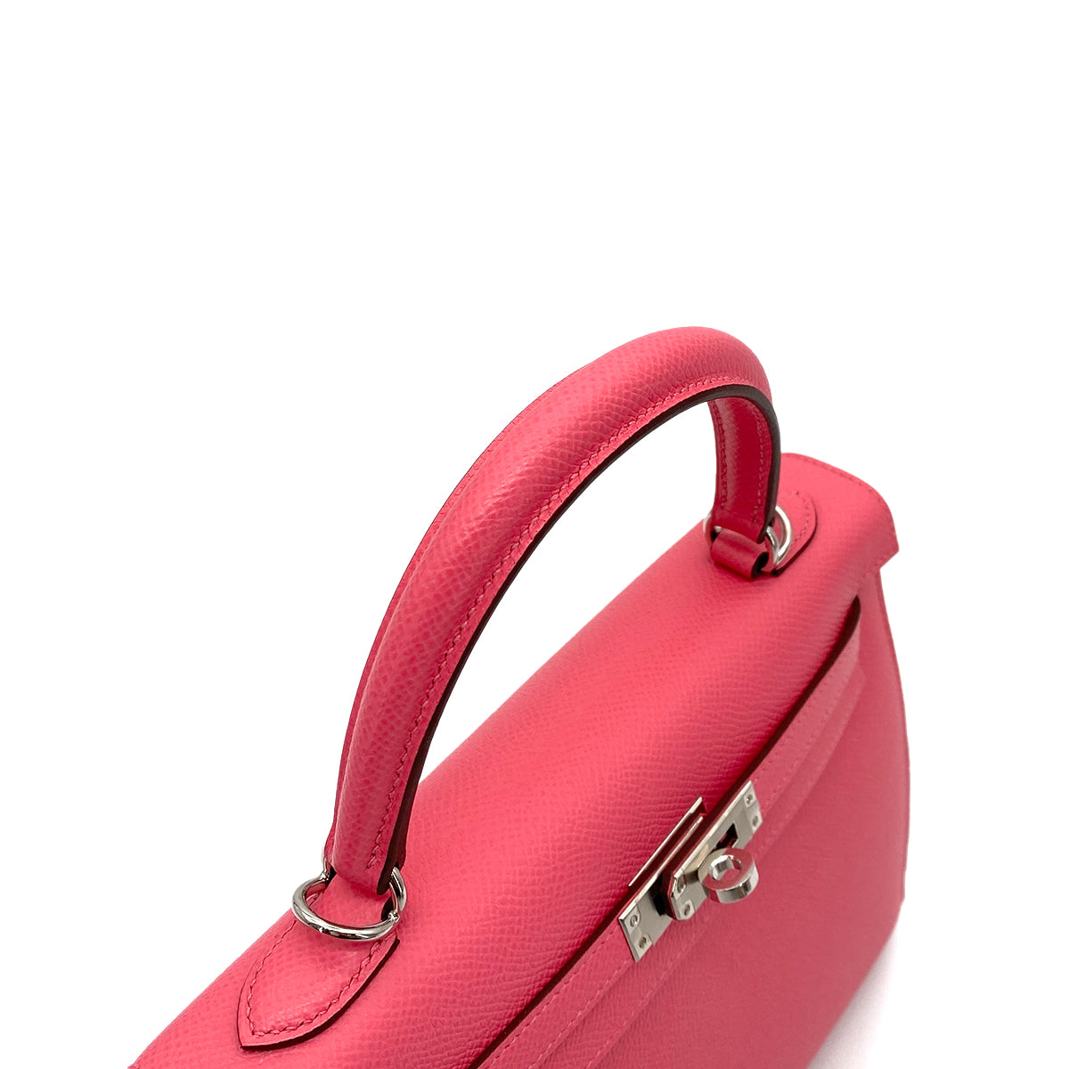 HERMES KELLY 25  SELLIER ROSE AZALEE EPSOM HAND SHOULDER BAG SHW B 90256404
