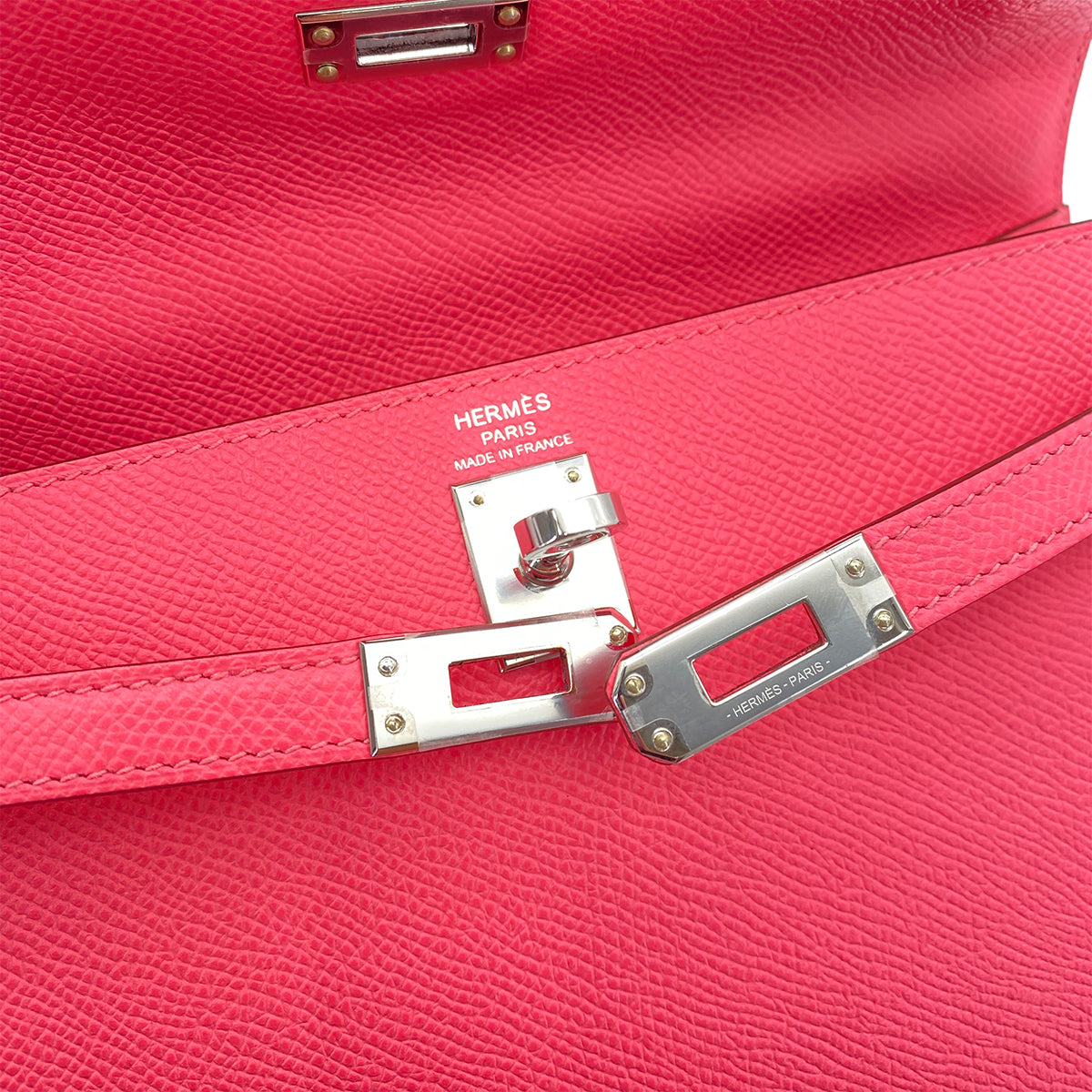 HERMES KELLY 25  SELLIER ROSE AZALEE EPSOM HAND SHOULDER BAG SHW B 90256404