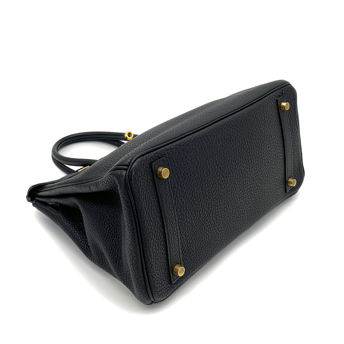 HERMES BIRKIN 30 BLACK TOGO HAND BAG □F GHW90256408