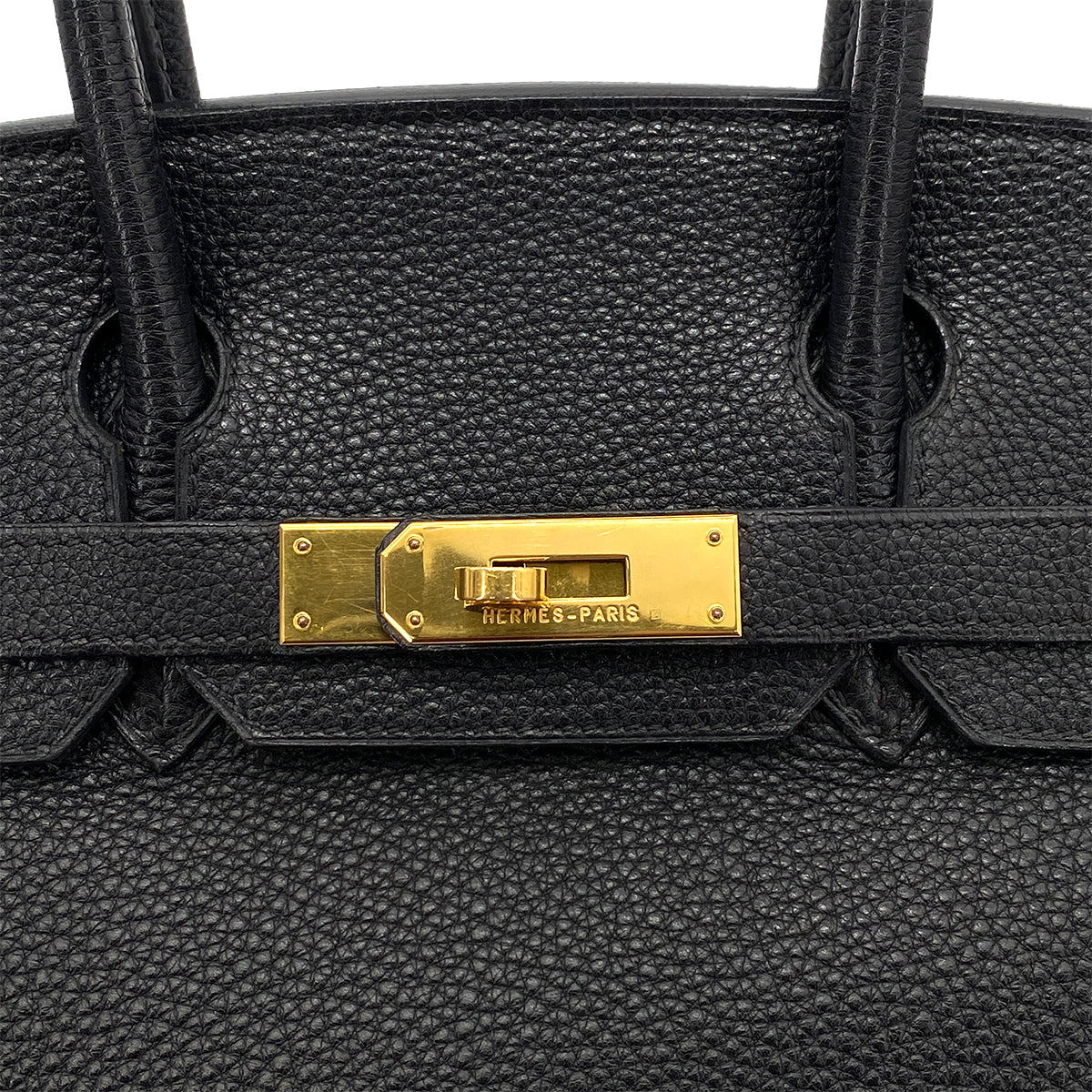 HERMES BIRKIN 30 BLACK TOGO HAND BAG □F GHW90256408