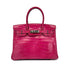 HERMES BIRKIN 30 FUCHSIA CROCODILE NILOTICUS HAND BAG □I SHW 90256428 - PURPOSE