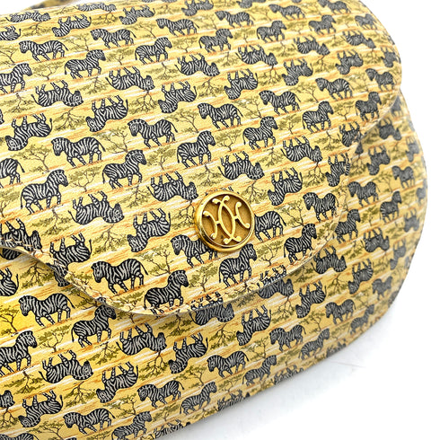 HERMES VINTAGE ZEBRA PATTERN SHOULDER BAG LEATHER R 90256431 - PURPOSE