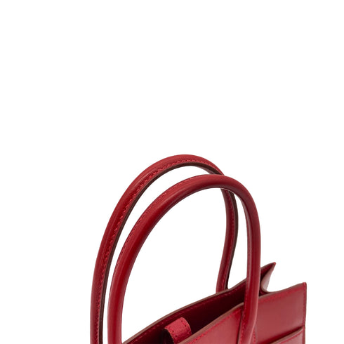 HERMES WHITE BUS TPM ROUGE VIF BOXCALF HAND BAG □F 90256456 - PURPOSE