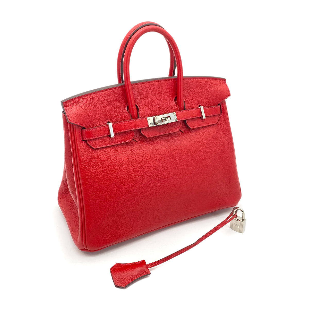 HERMES BIRKIN 25 ROUGE COEUR TOGO HAND BAG SHW D SHW 90256461
