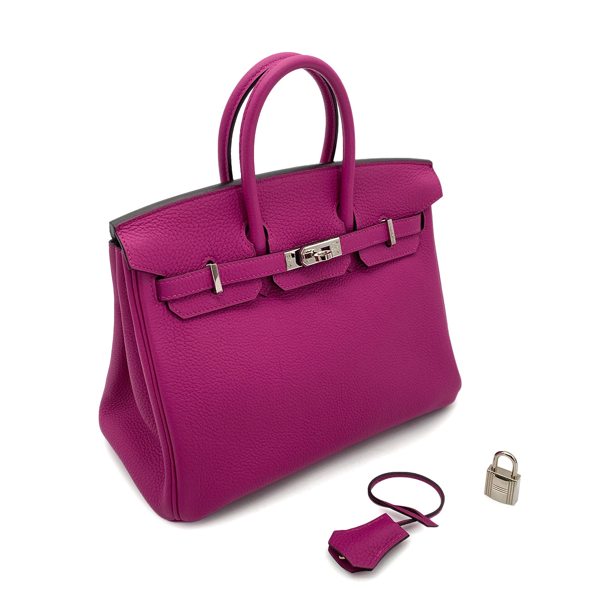 HERMES BIRKIN 25 ROSE PURPLE TOGO HAND BAG C SHW 90256465