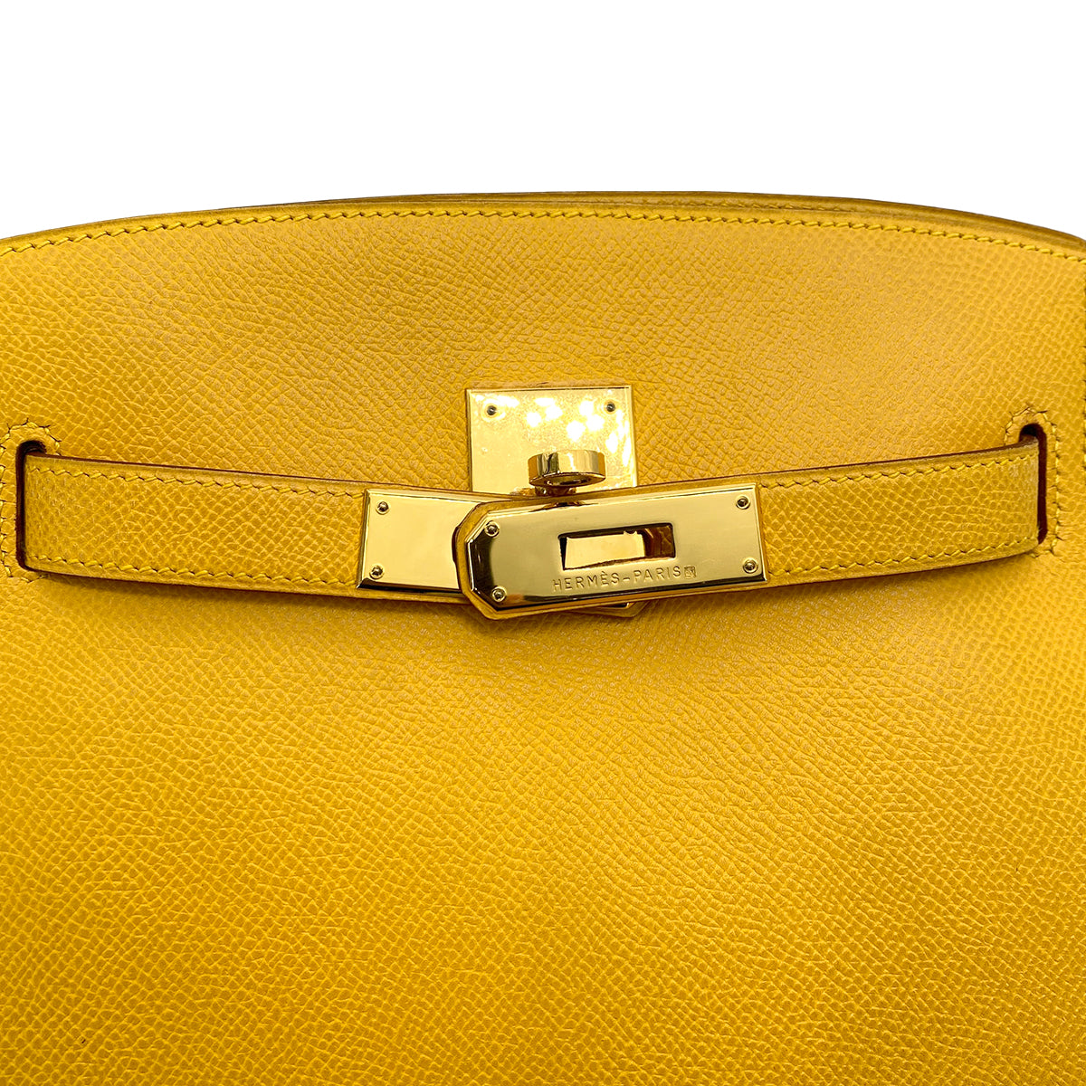 HERMES KELLY SPORTS MM JAUNE COUCHEVEL SHOULDER BAG □A 90256920