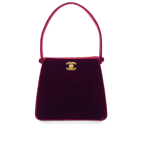 CHANEL VINTAGE HAND BAG BORDEAUX VELOR 90256927 - PURPOSE