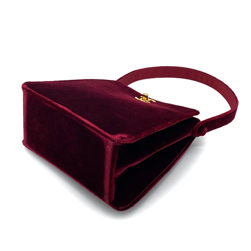 CHANEL VINTAGE HAND BAG BORDEAUX VELOR 90256927 - PURPOSE