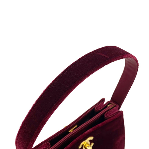 CHANEL VINTAGE HAND BAG BORDEAUX VELOR 90256927 - PURPOSE