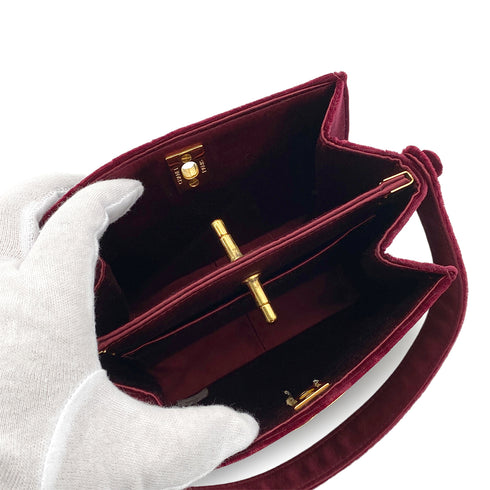 CHANEL VINTAGE HAND BAG BORDEAUX VELOR 90256927 - PURPOSE