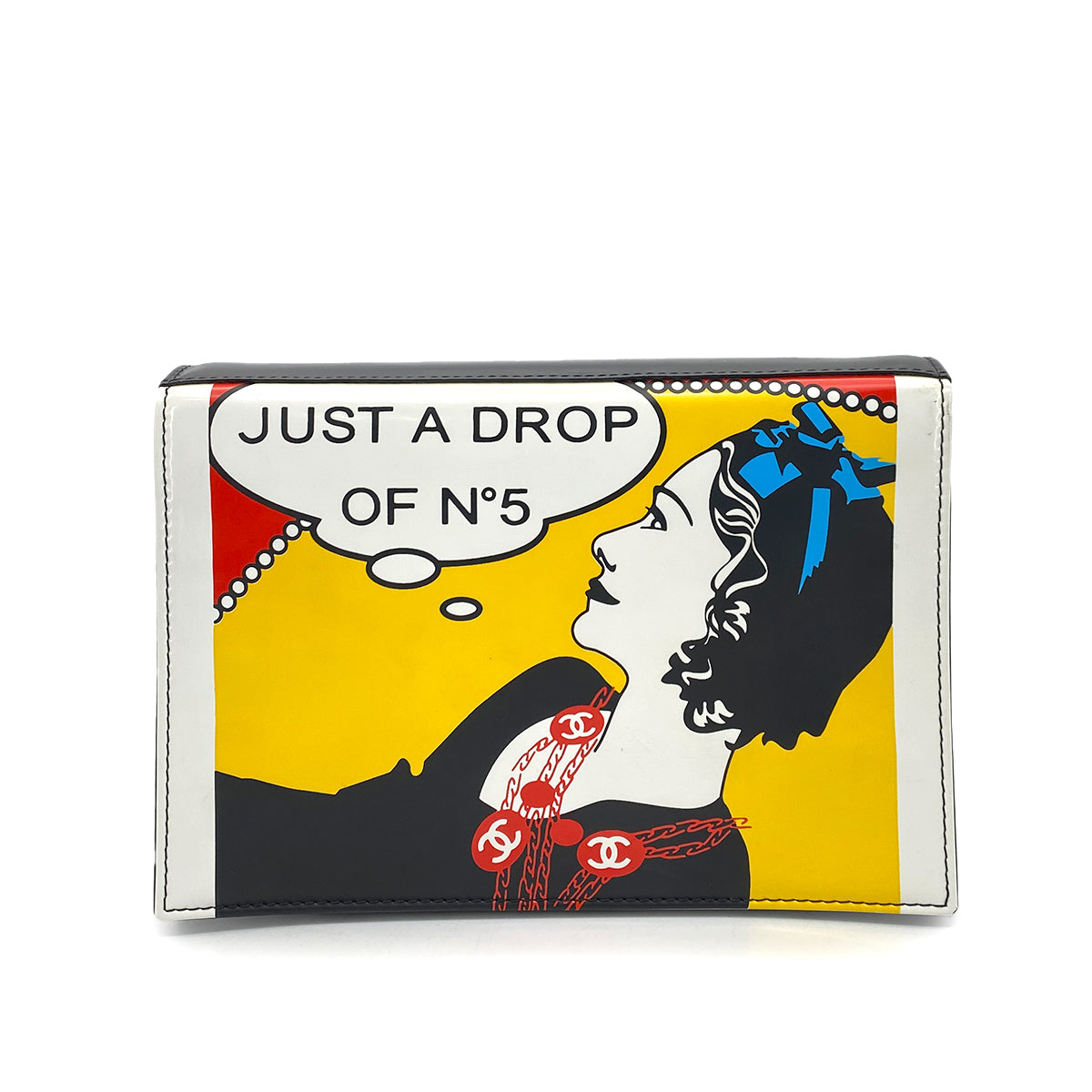 CHANEL VINTAGE MADEMOISELLE NO.5 CLUTCH BAG MULTICOLOR ENAMEL 90256933