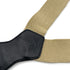 CHANEL VINTAGE SUSPENDER LOGO BEIGE BLACK CANVAS LEATHER 90256935 - PURPOSE