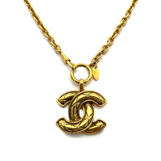 CHANEL VINTAGE NECKLACE MATELASSE COCOMARK ACCESSORY 90256947