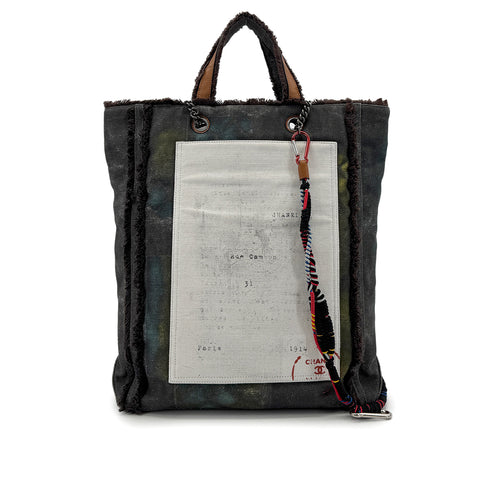 CHANEL GRAFFITI BRICOLAGE TOTE SHOULDER BAG CANVAS A92317 90257290 - PURPOSE
