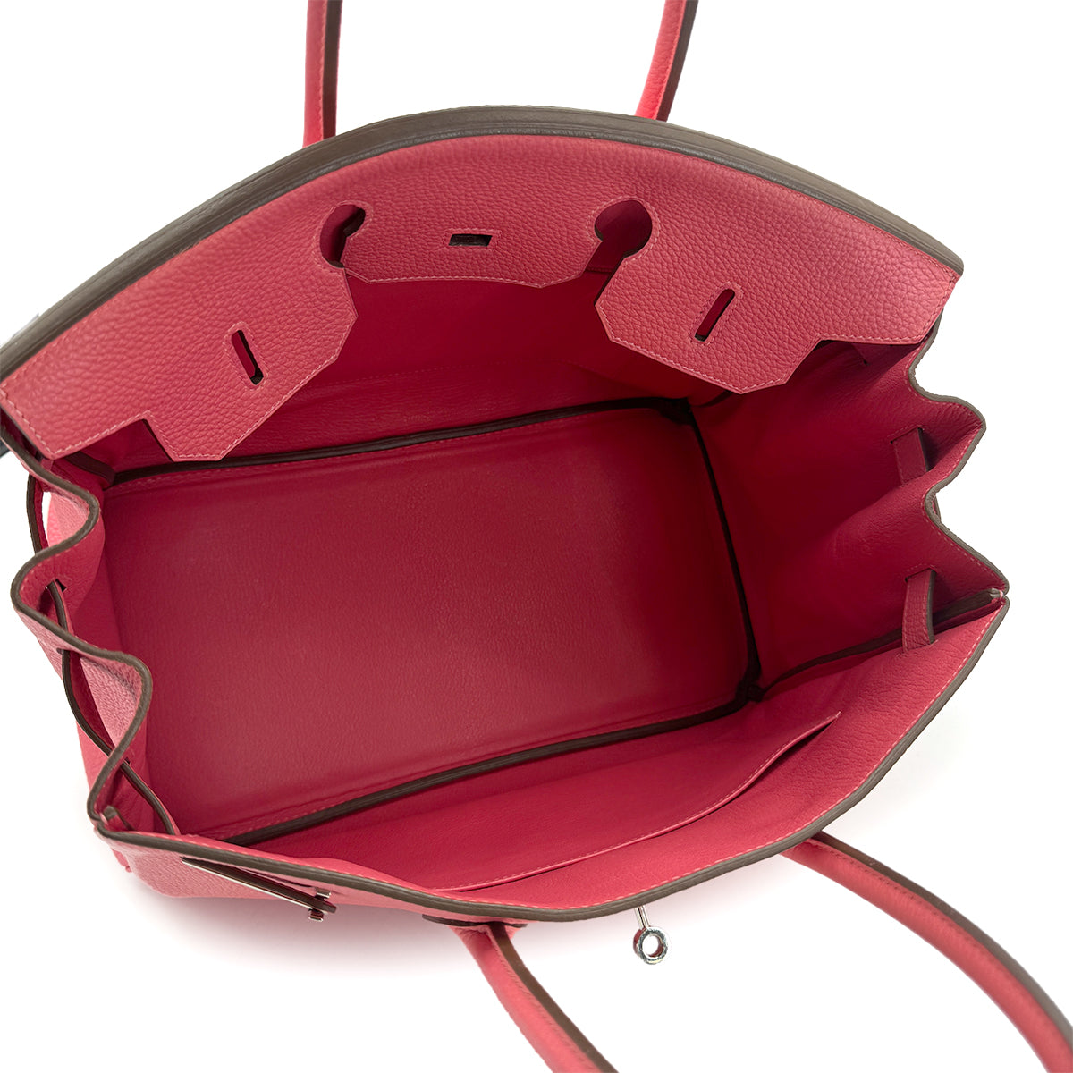 HERMES BIRKIN35 ROSE LIPSTICK TOGO HAND BAG □Q SHW 90272968