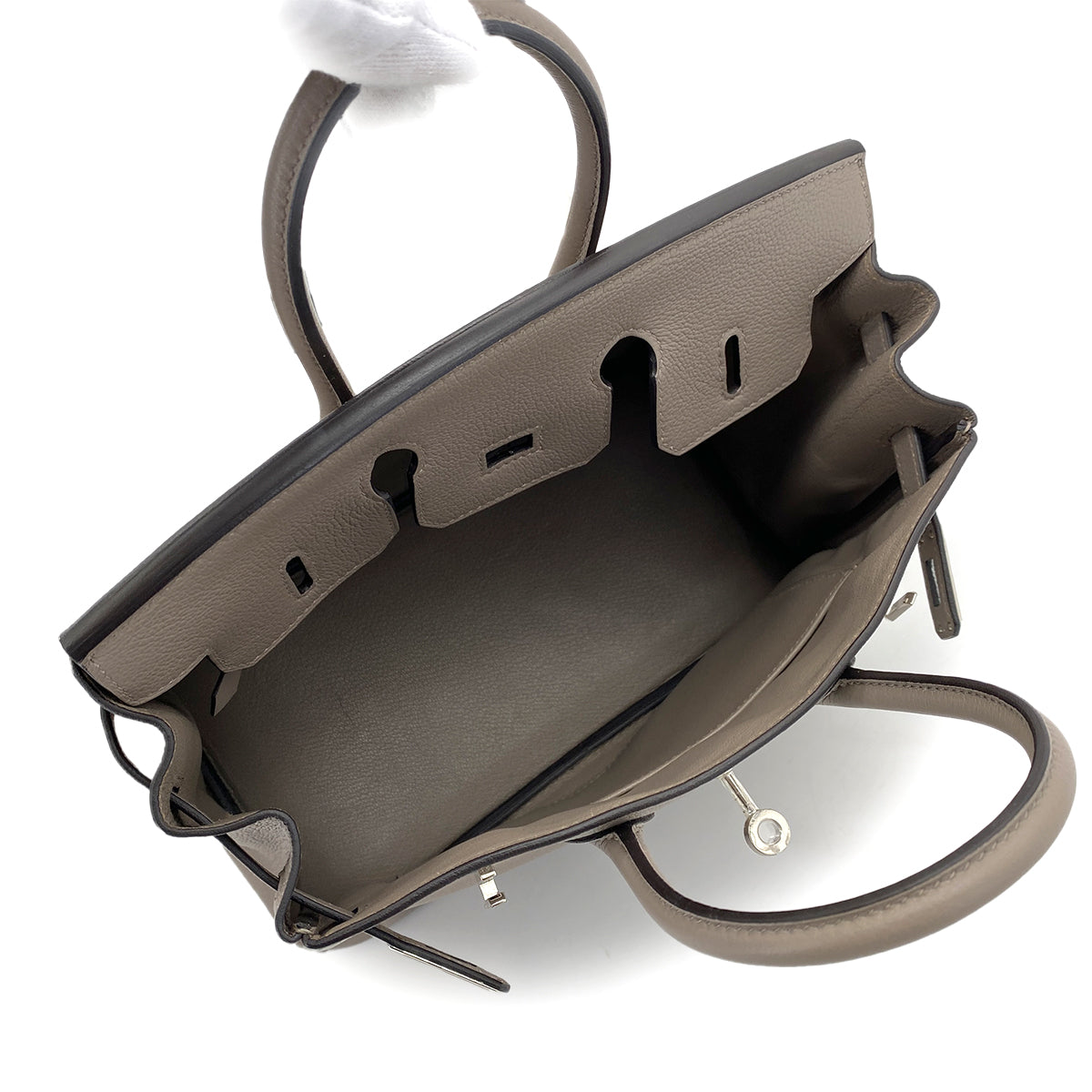 HERMES BIRKIN 25 GRIS ASPHALTE TAURILLON NOVILLO HAND BAG Y SHW 90257310