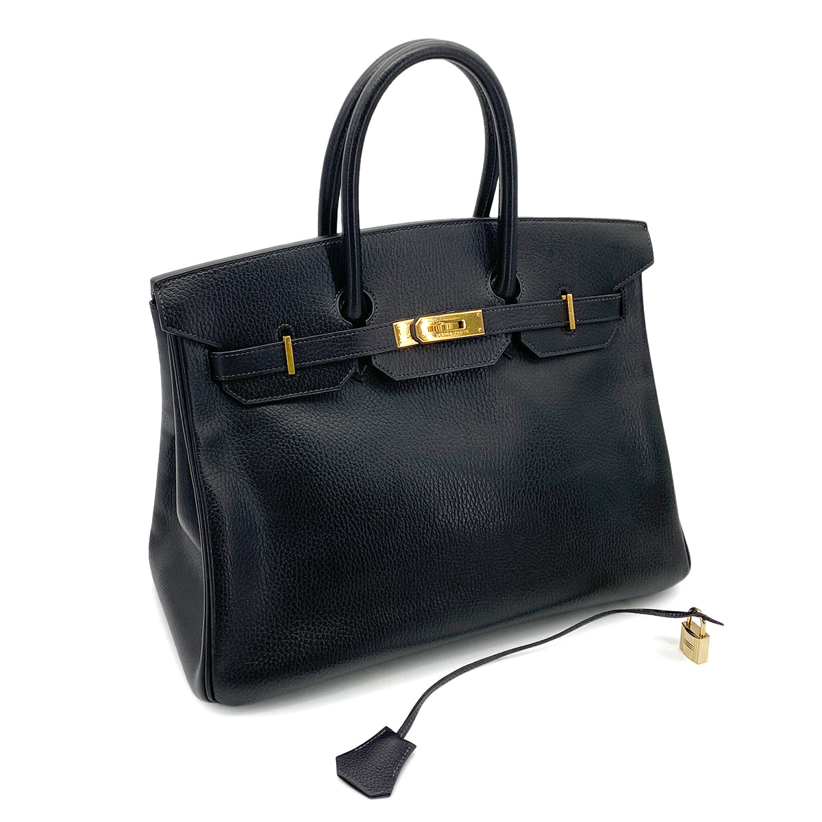 HERMES BIRKIN 35 BLACK ARDENNES HAND BAG 〇Z GHW 90257311