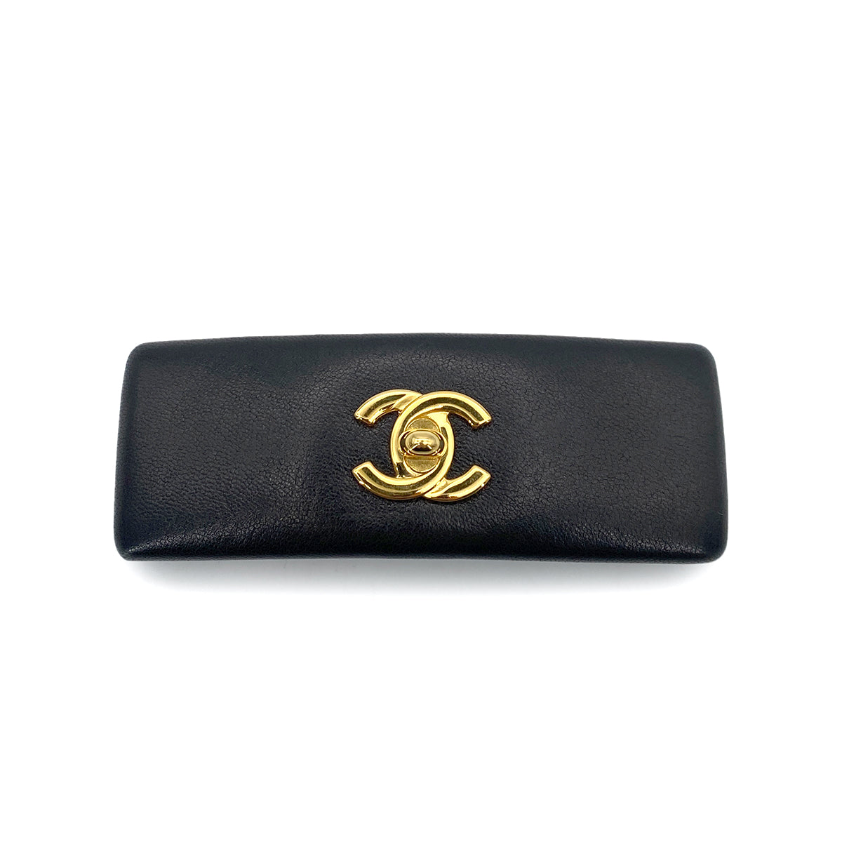 CHANEL VINTAGE VALLETTA TURN LOCK COCOMARK LEATHER BLACK ACCESSORY 90257330