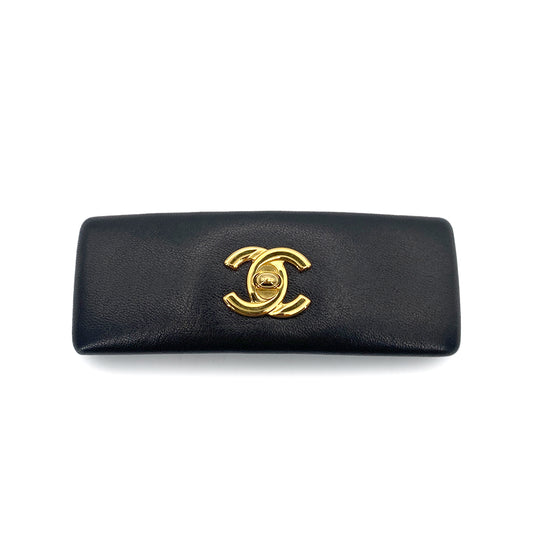 CHANEL VINTAGE VALLETTA TURN LOCK COCOMARK LEATHER BLACK ACCESSORY 90257330