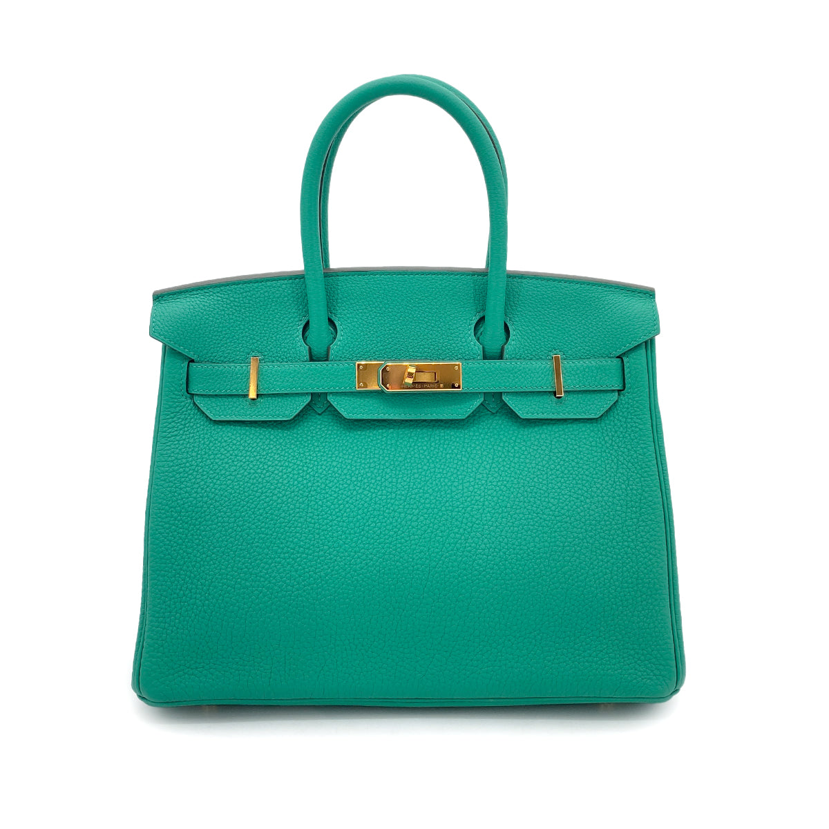 HERMES BIRKIN 30 VERT VERONE TOGO HAND BAG D GHW 90257429