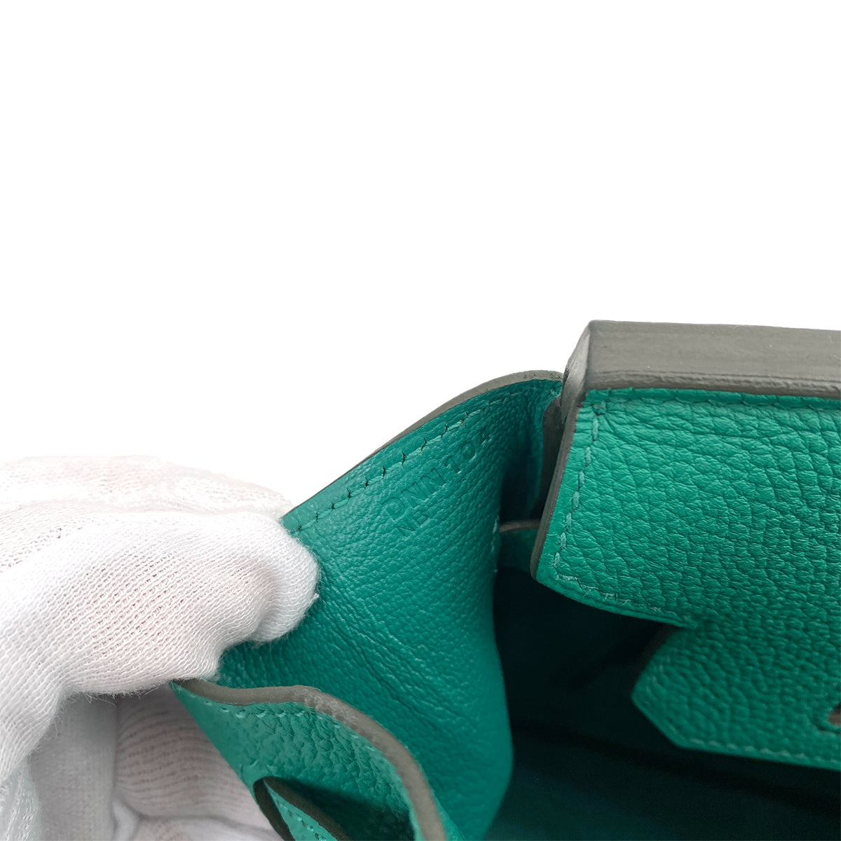 HERMES BIRKIN 30 VERT VERONE TOGO HAND BAG D GHW 90257429