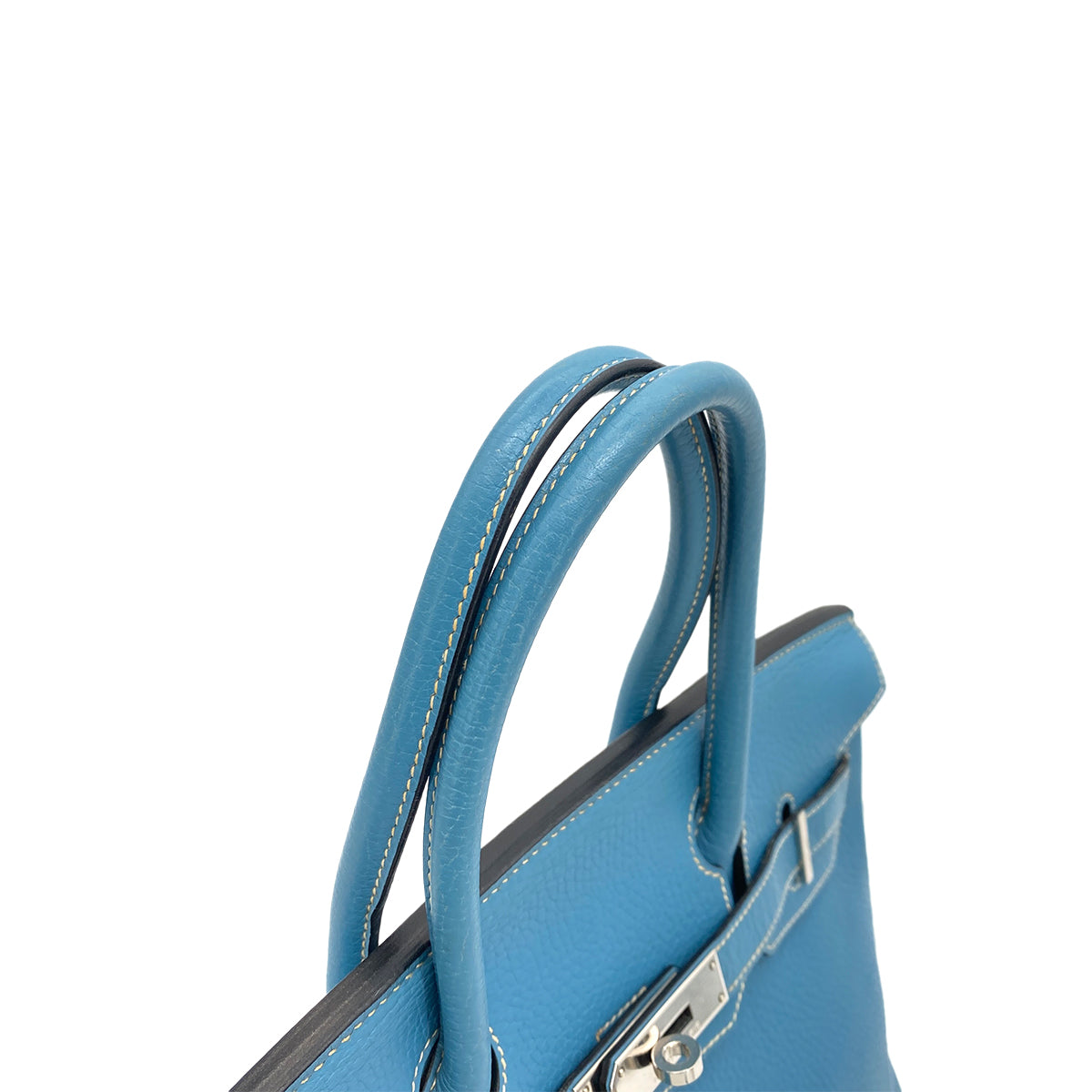 HERMES BIRKIN 30 BLUE JEAN TAURILLON CLEMENCE HAND BAG □I SHW 90257437