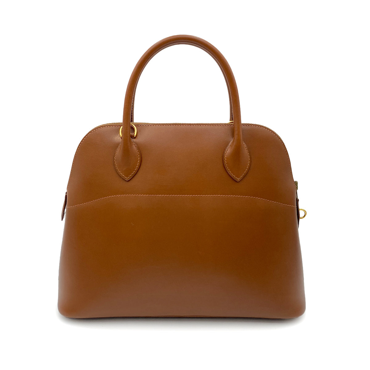 HERMES BOLIDE 31 NOISETTE BOXCALF HAND SHOULDER BAG □F 90257440