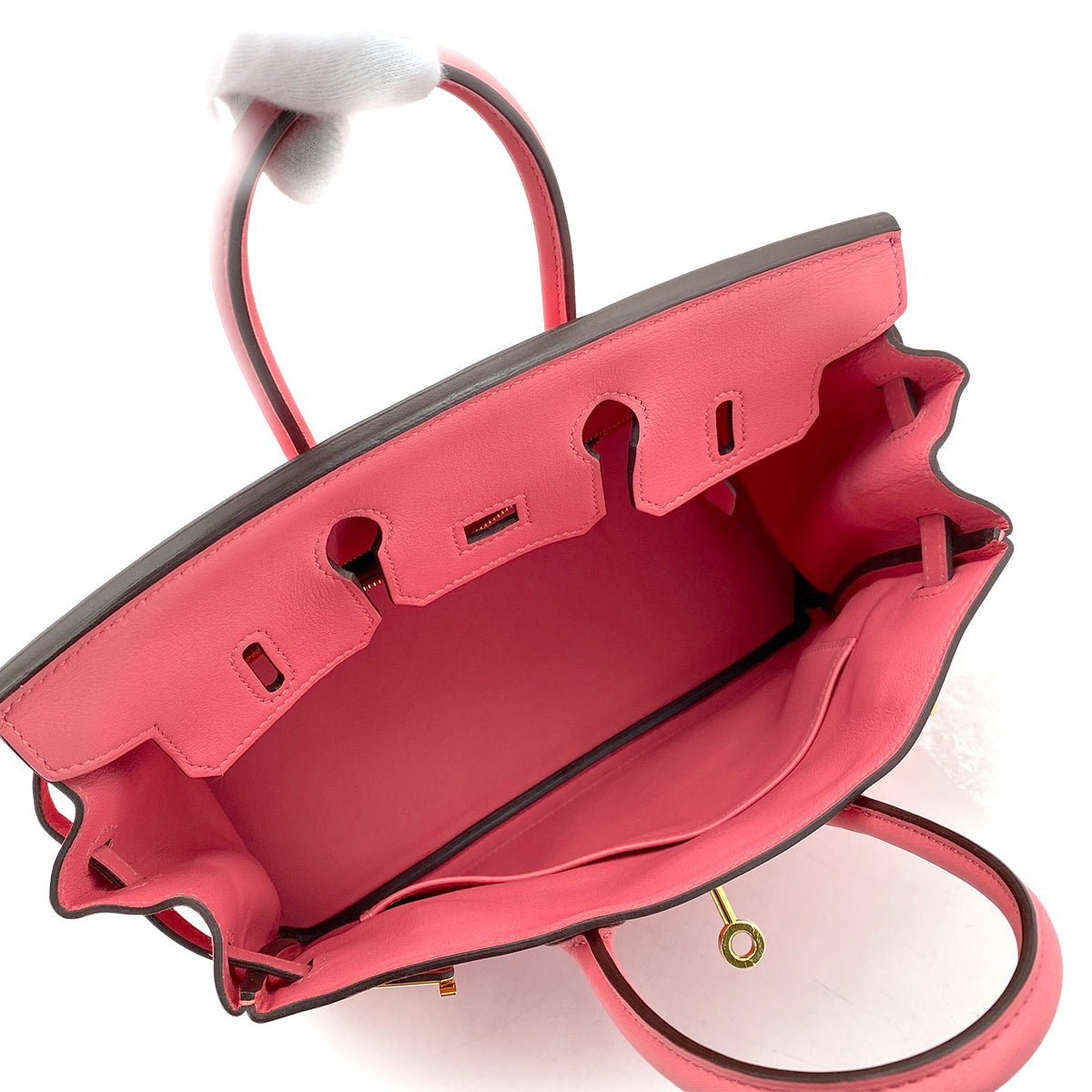 HERMES BIRKIN 25 ROSE AZALEE SWIFT HAND BAG A GHW 90257447