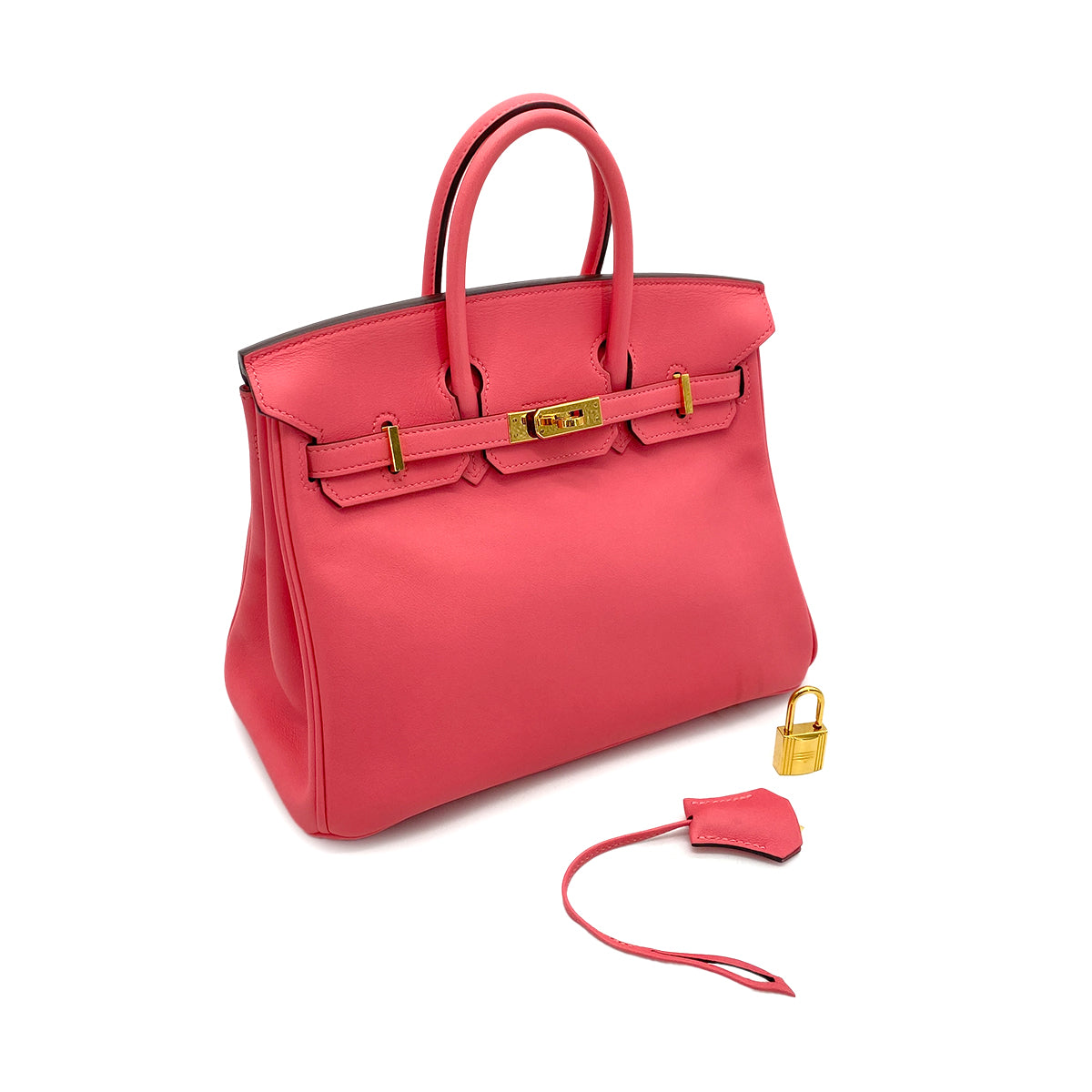 HERMES BIRKIN 25 ROSE AZALEE SWIFT HAND BAG A GHW 90257447