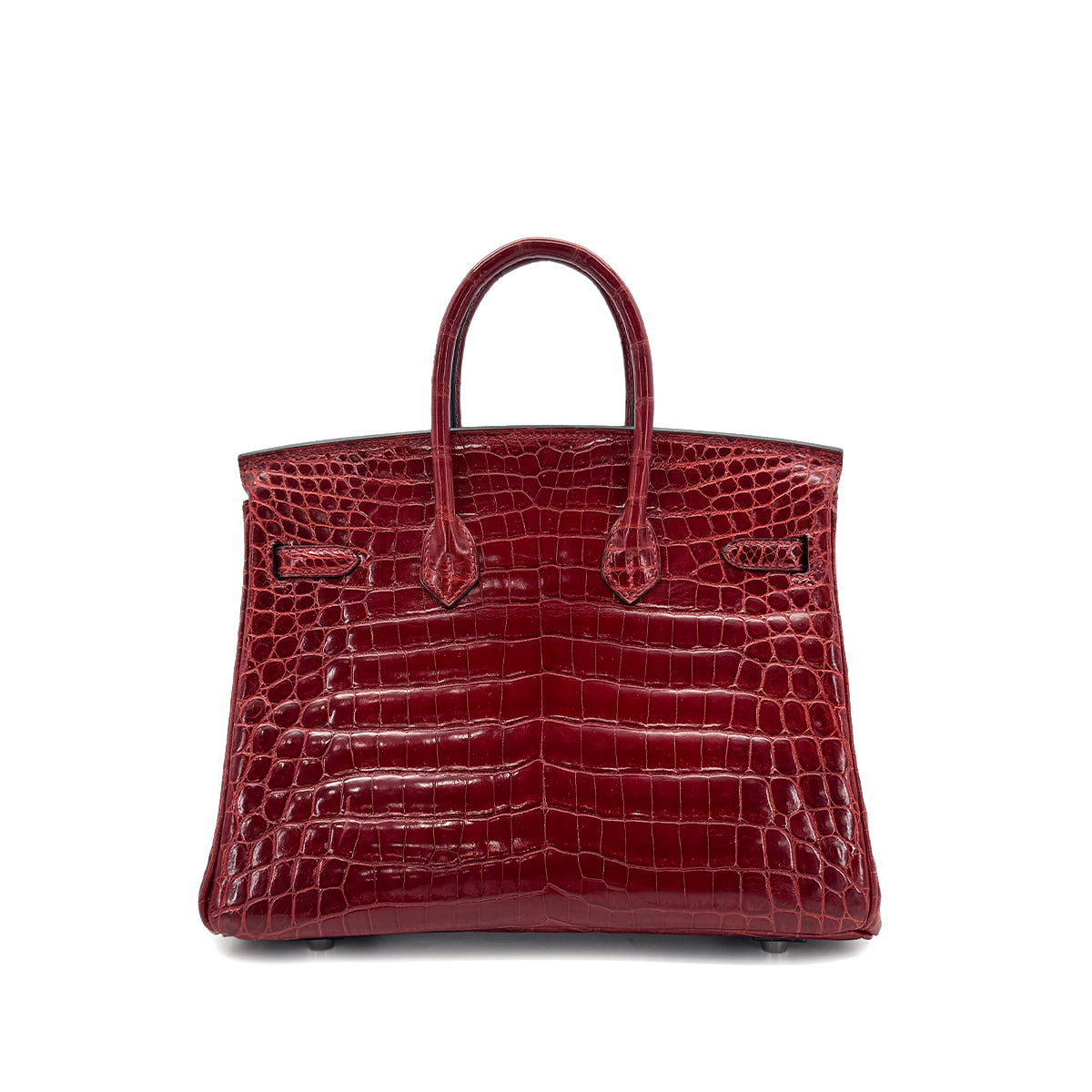 HERMES BIRKIN 25 ROUGE H CROCODILE NILOTICUS HAND BAG □L SHW 90257459
