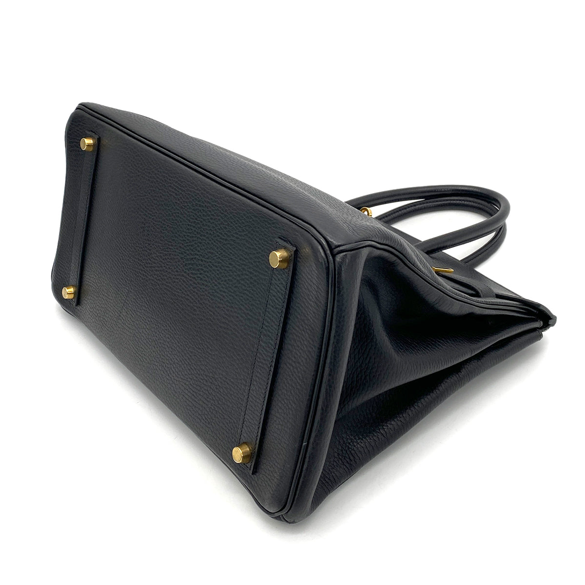 HERMES BIRKIN 35 BLACK ARDENNES HAND BAG □F GHW 90257598