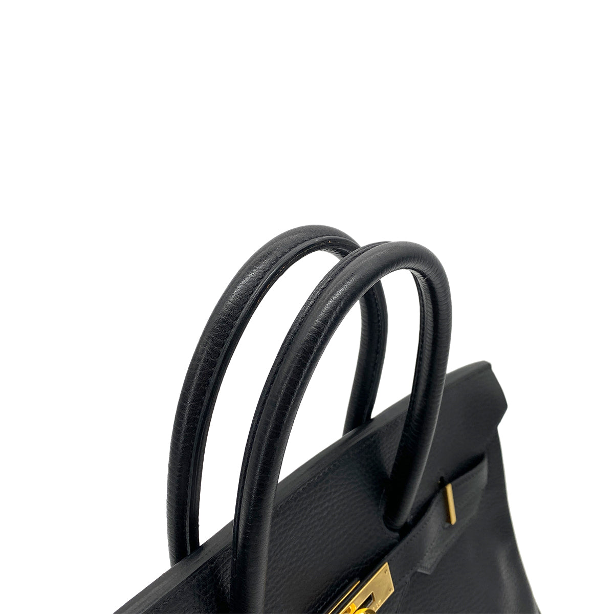 HERMES BIRKIN 35 BLACK ARDENNES HAND BAG □F GHW 90257598