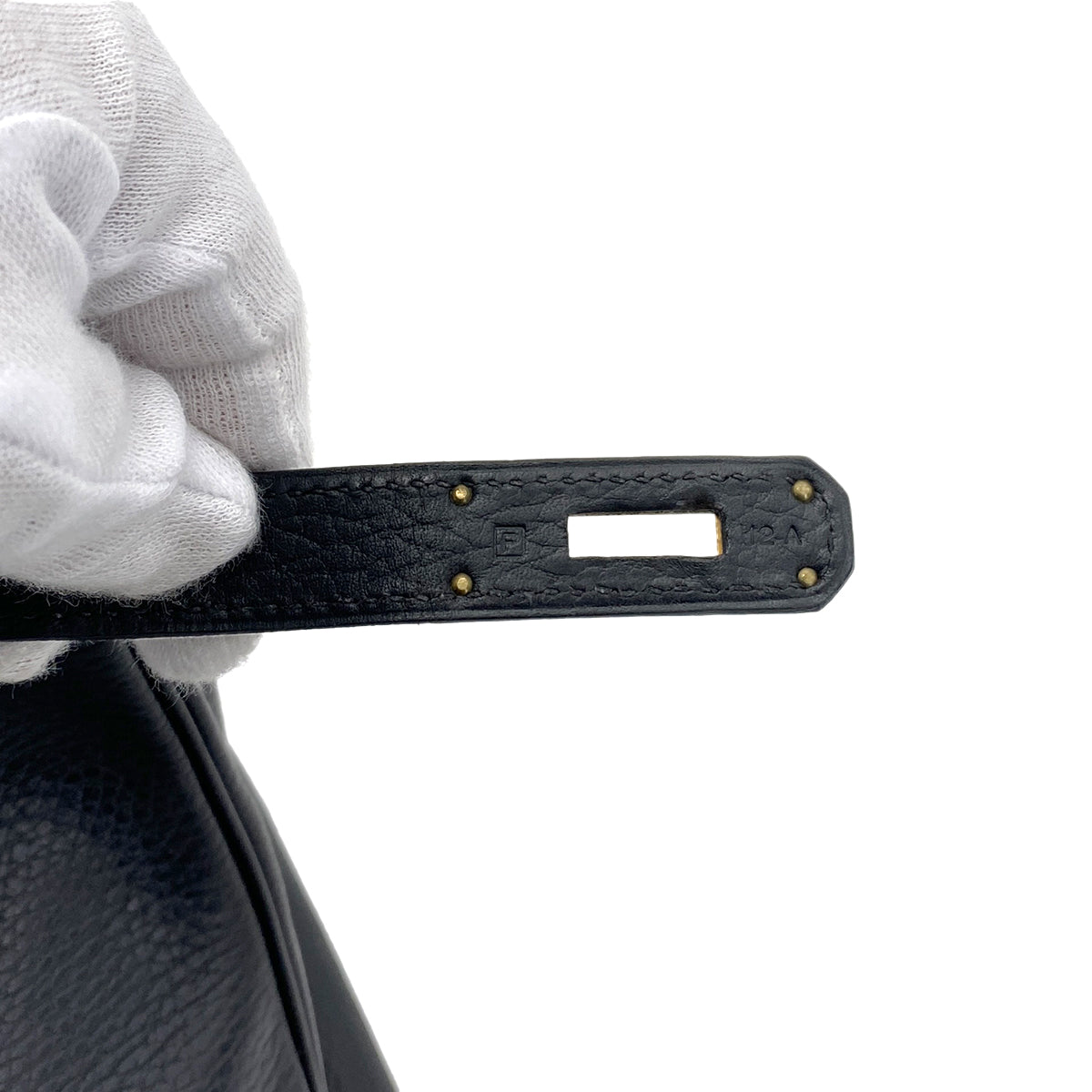 HERMES BIRKIN 35 BLACK ARDENNES HAND BAG □F GHW 90257598