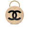 CHANEL VINTAGE ROUND VANITY HAND BAG BEIGE ENAMEL 90257628 - PURPOSE