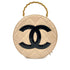 CHANEL VINTAGE ROUND VANITY HAND BAG BEIGE ENAMEL 90257628 - PURPOSE