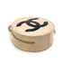 CHANEL VINTAGE ROUND VANITY HAND BAG BEIGE ENAMEL 90257628 - PURPOSE