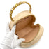 CHANEL VINTAGE ROUND VANITY HAND BAG BEIGE ENAMEL 90257628 - PURPOSE