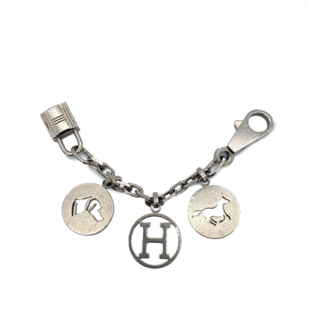 HERMES BAG CHARM AMULET 4 ACCESSORY SILVER 90258039