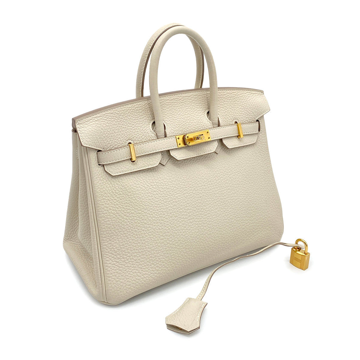 HERMES BIRKIN 25 CRAIE TAURILLON CLEMENCE HAND BAG Y GHW 90258086