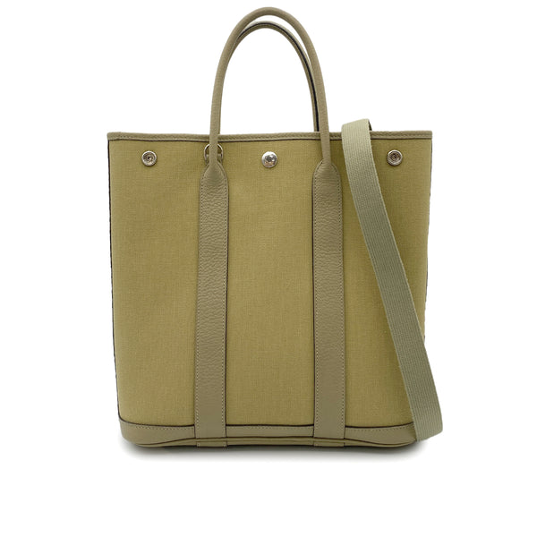 HERMES GARDEN FILE PM TOILE MILITARY KHAKI TOTE SHOULDER BAG Z 90258087 - PURPOSE