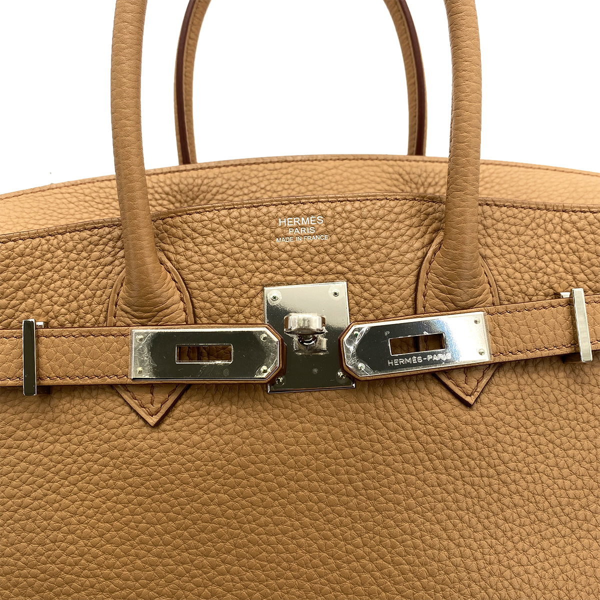HERMES BIRKIN 30 TABAC CAMEL TAURILLON CLEMENCE HAND BAG □M SHW 90258092