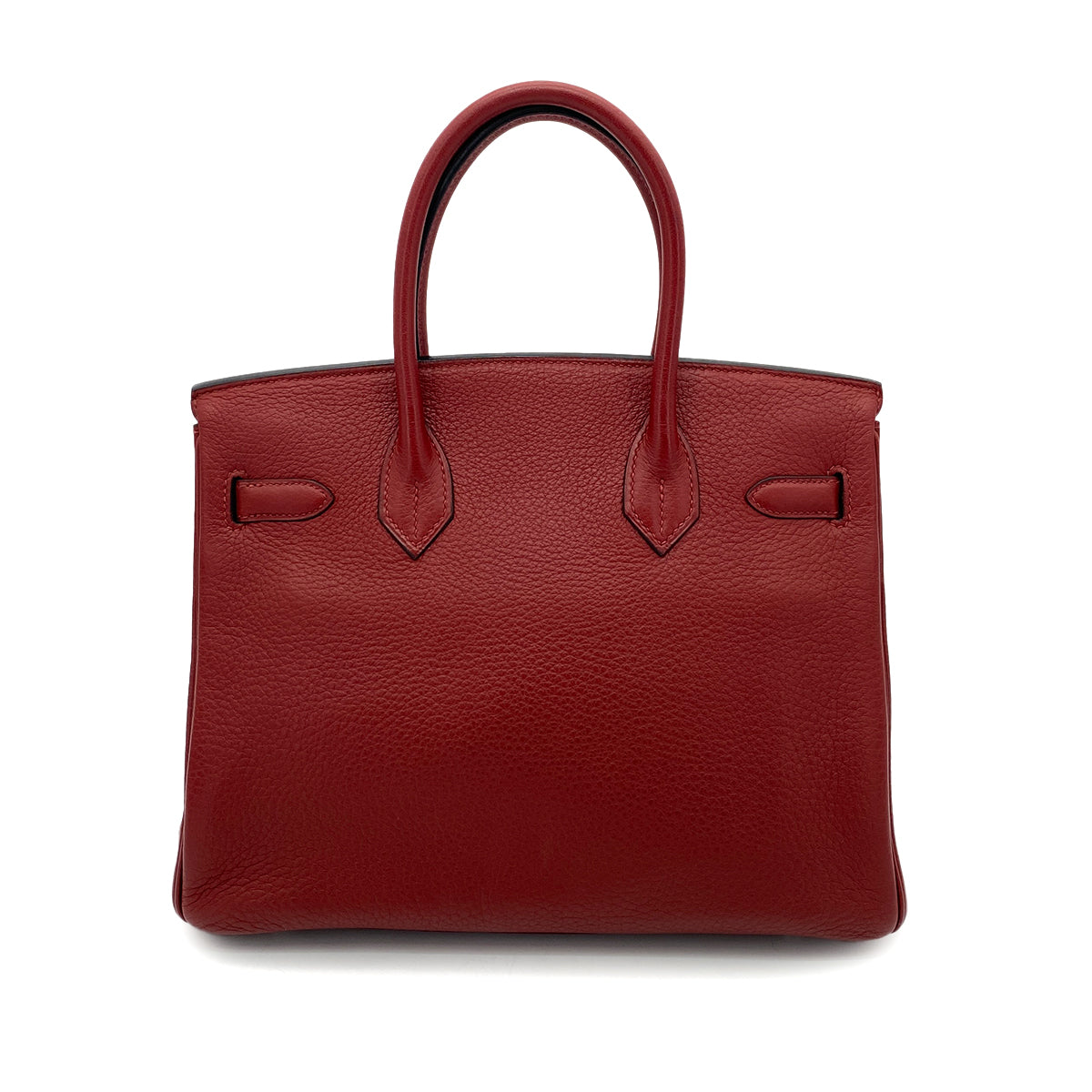HERMES BIRKIN 30 ROUGE H TAURILLON CLEMENCE HAND BAG □J SHW 90258096