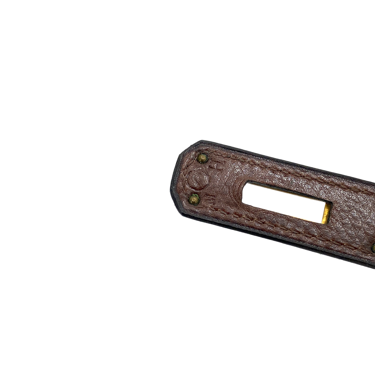 HERMES KELLY 28 SELLIER BROWN LISSE HAND BAG 〇J GHW 90258098