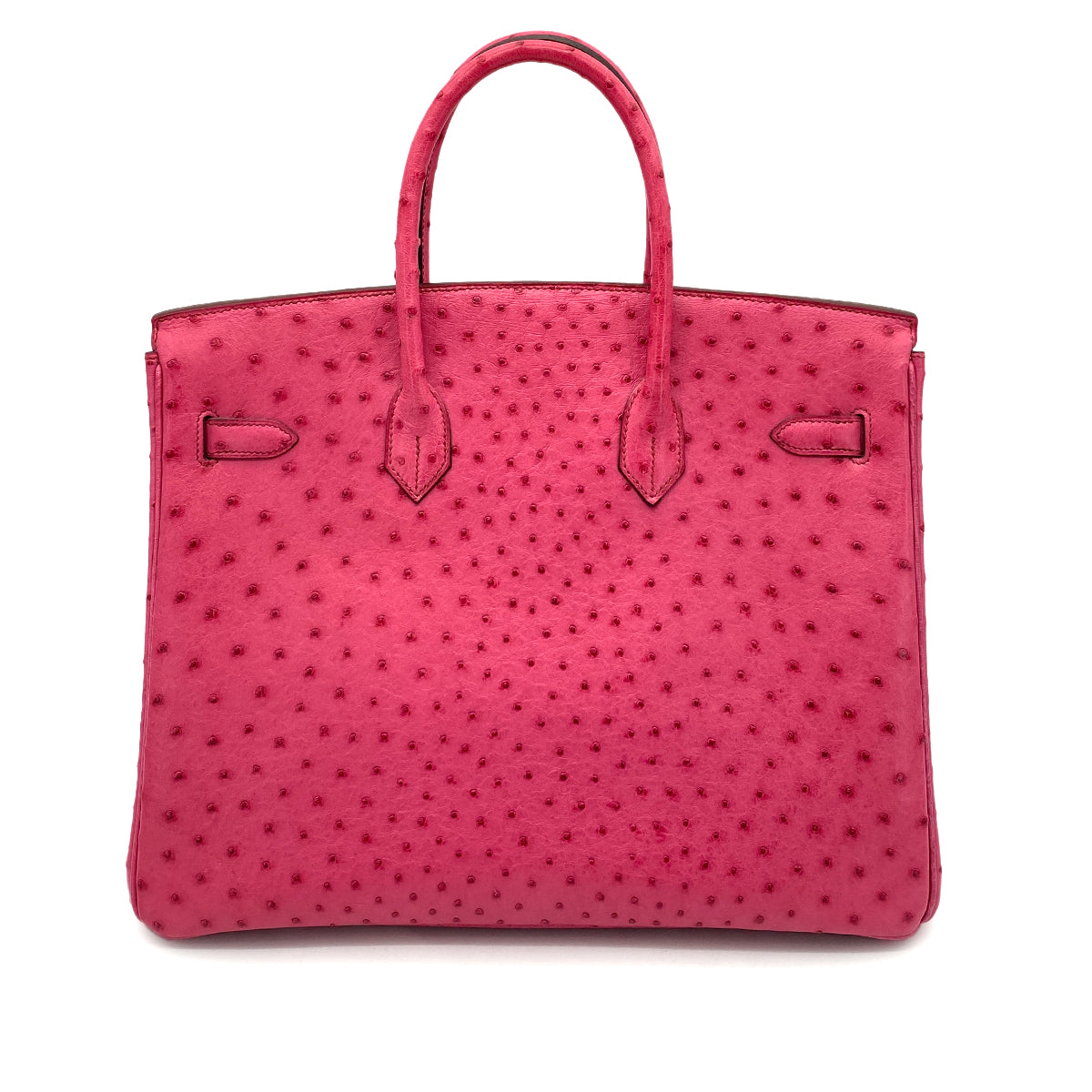 HERMES BIRKIN 35 FUCHSIA OSTRICH HAND BAG □I SHW 90258104