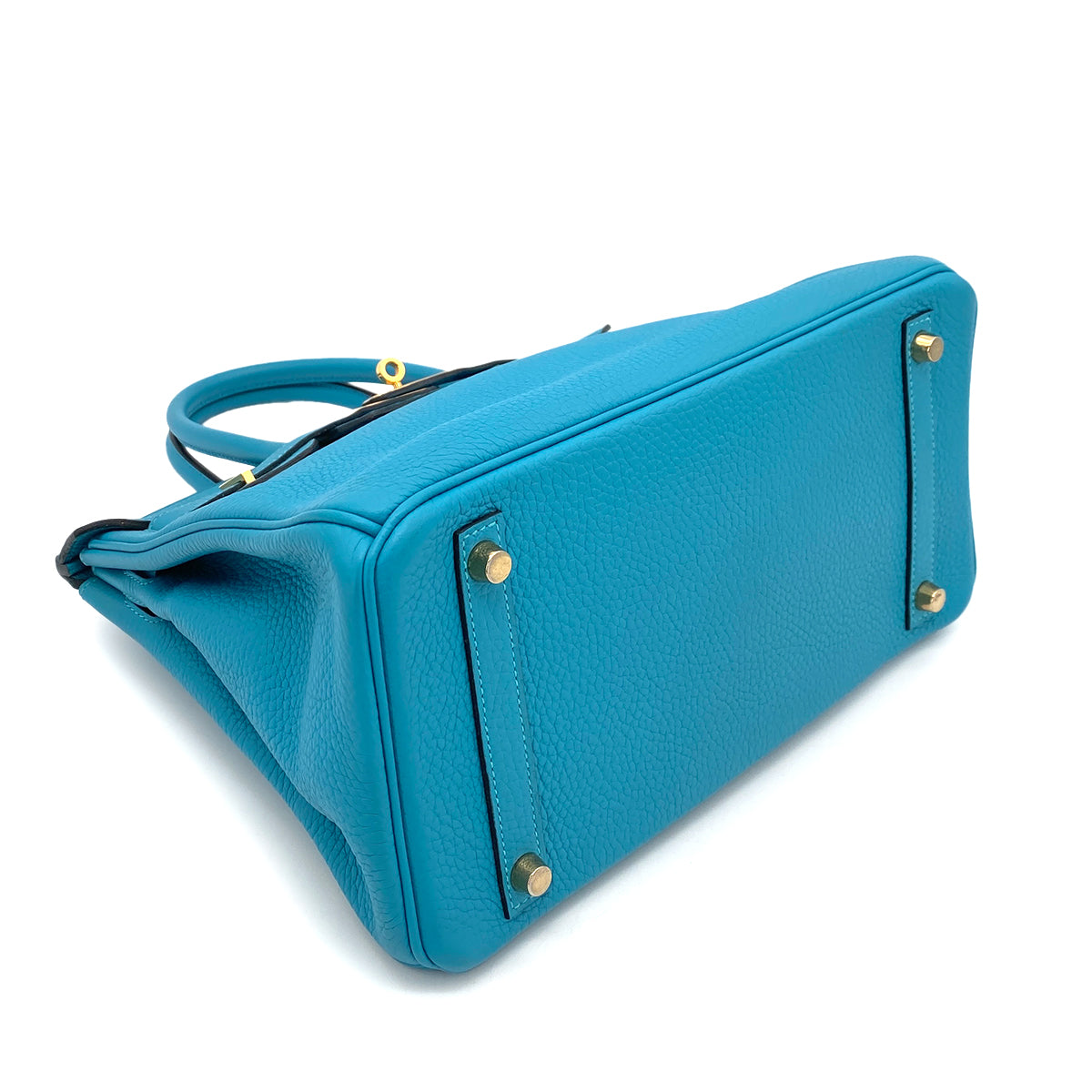 HERMES BIRKIN 30 TURQUOISE TAURILLON CLEMENCE HAND BAG □R GHW 90258105