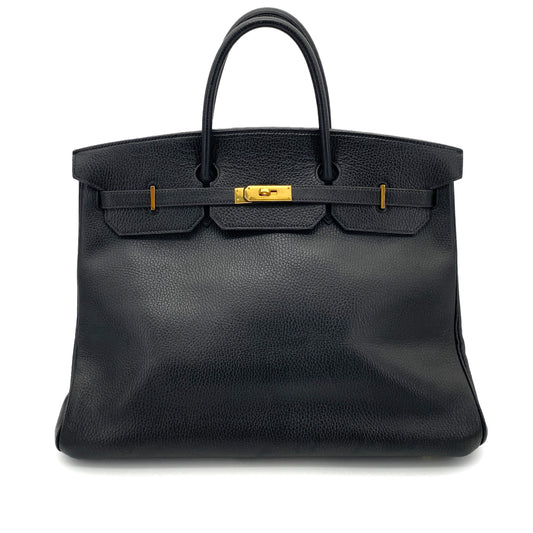 HERMES BIRKIN 40 BLACK ARDENNES HAND BAG 〇Z GHW 90258106