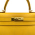 HERMES KELLY 28 SELLIER JAUNE COUCHEVEL HAND SHOULDER BAG □D GHW 90258107 - PURPOSE